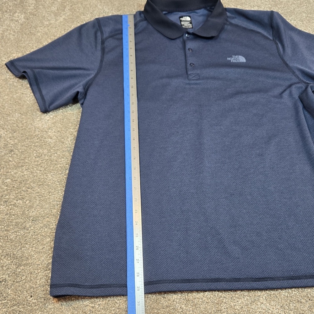 The North Face Polo Shirt‎ Mens 2XL Blue FlashDry Performance Golf Athletic Snap - Picture 4 of 10